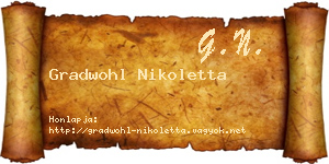 Gradwohl Nikoletta névjegykártya